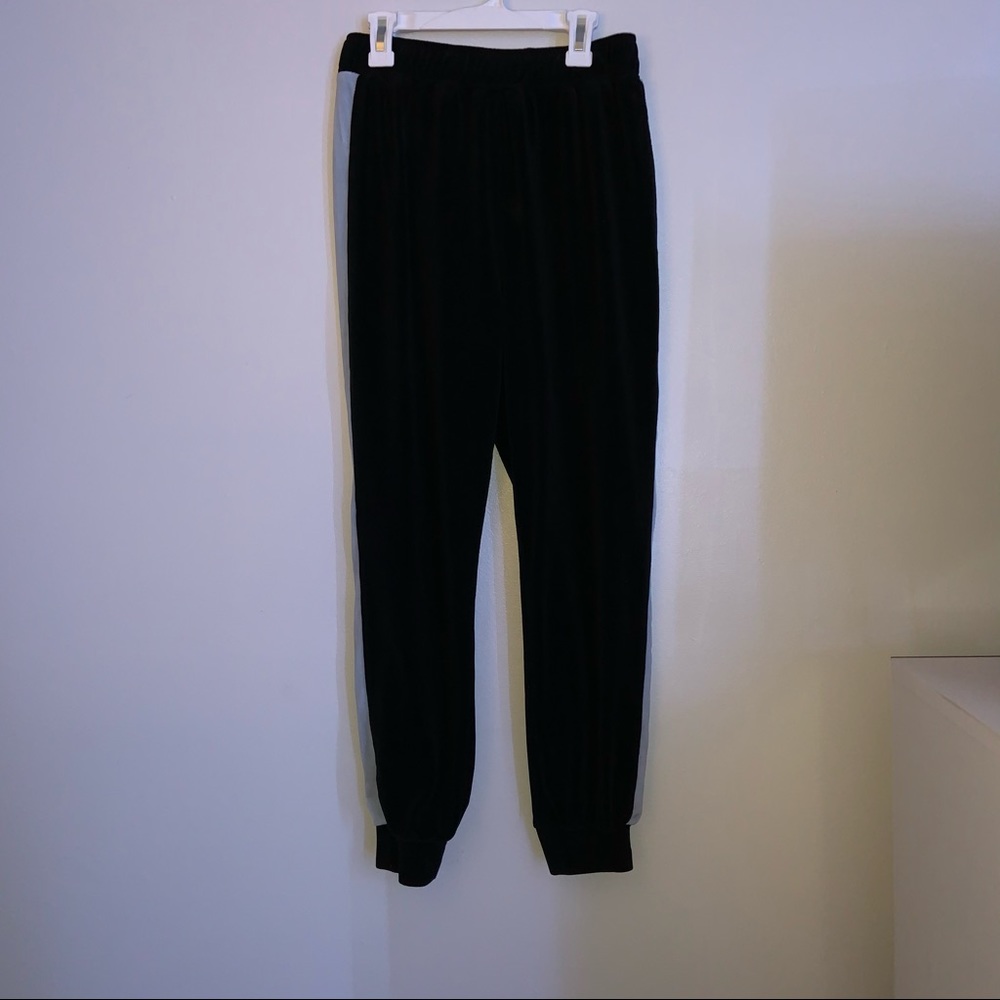 Black and white joggers